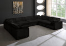 Cozy Black Velvet Cloud Modular Sectional