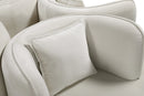 Circlet Cream Velvet Round Sofa Settee