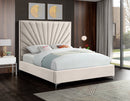 Eclipse Cream Velvet Full Bed