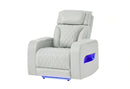 U8611 Blanche Power Recliner with Power Headrest and LED