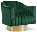 Farrah Green Velvet Accent Chair