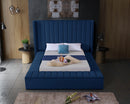 Kiki Navy Velvet Full Bed (3 Boxes)