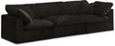 Cozy Black Velvet Cloud Modular Sofa
