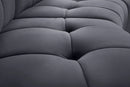 Limitless Grey Velvet 7pc. Modular Sectional