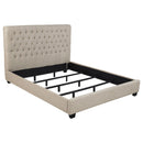 Chloe Tufted Upholstered California King Bed Oatmeal - NY Furniture Direct (NY)
