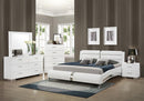 Jeremaine 4-piece Eastern King Bedroom Set Glossy White - NY Furniture Direct (NY)