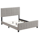 Fairfield Eastern King & Queen Upholstered Panel Bed Beige & Grey