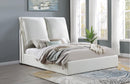 Gwendoline Upholstered Platform Bed with Pillow Headboard White - NY Furniture Direct (NY)