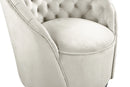 Alessio Cream Velvet Accent Chair