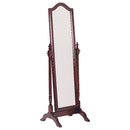 Cabot Rectangular Cheval Mirror with Arched Top Merlot - NY Furniture Direct (NY)
