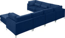 Julia Navy Velvet Modular Sectional (7 Boxes)
