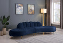 Divine Navy Velvet 2pc. Sectional