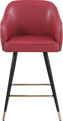 Barbosa Red Faux Leather Counter/Bar Stool