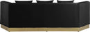 Marquis Black Velvet Sofa