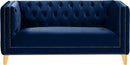 Michelle Navy Velvet Loveseat