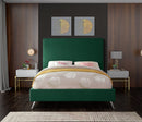 Jasmine Green Velvet Queen Bed