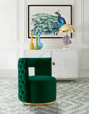 Theo Green Velvet Accent Chair