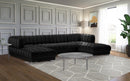Gwen Black Velvet 3pc. Sectional (3 Boxes)