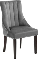Oxford Grey Velvet Dining Chair
