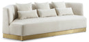 Marquis Cream Velvet Sofa