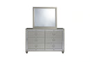 Riley Silver Queen Bed, Dresser, Mirror and 2 Nightstands