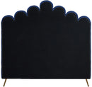 Lily Navy Velvet Full Bed