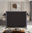 Barolo Grey Velvet Full Bed