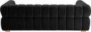 Gwen Black Velvet Sofa