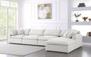 Serene Cream Linen Fabric Deluxe Cloud Modular Sectional