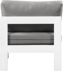 Nizuc Grey Waterproof Fabric Outdoor Patio Aluminum Armless Chair
