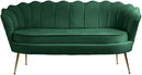 Gardenia Green Velvet Loveseat