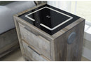 Callie Brown Nightstand with Wc Platform and LED Speaker