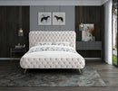 Delano Cream Velvet King Bed