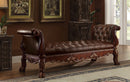 Dresden PU & Cherry Oak Bench