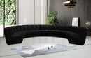 Infinity Black Velvet 9pc. Modular Sectional