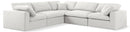 Serene Cream Linen Fabric Deluxe Cloud Modular Sectional