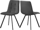 Annie Grey Velvet Dining Chair