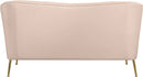 Hermosa Pink Velvet Loveseat