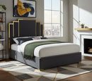 Hugo Grey Velvet King Bed