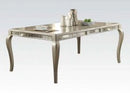 Acme Francesca Rectangular Dining Table in Champagne 62080