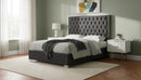 Lexi Grey Velvet Full Bed