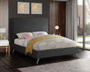 Jasmine Grey Velvet Full Bed