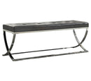 Walton Rectangle Upholstered Tufted Bench Black - NY Furniture Direct (NY)