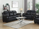 Finley Upholstered Pillow Top Arm Living Room Set Black - NY Furniture Direct (NY)