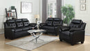 Finley Upholstered Pillow Top Arm Living Room Set Black - NY Furniture Direct (NY)