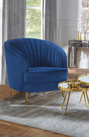 Sophia Upholstered Vertical Channel Tufted Chair Blue - NY Furniture Direct (NY)