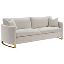 Corliss Upholstered Arched Arms Sofa Beige - NY Furniture Direct (NY)