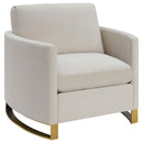 Corliss Upholstered Arched Arms Chair Beige - NY Furniture Direct (NY)