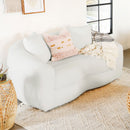 Isabella Upholstered Tight Back Loveseat White - NY Furniture Direct (NY)