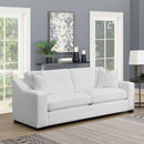 Ashlyn Upholstered Sloped Arms Sofa White - NY Furniture Direct (NY)